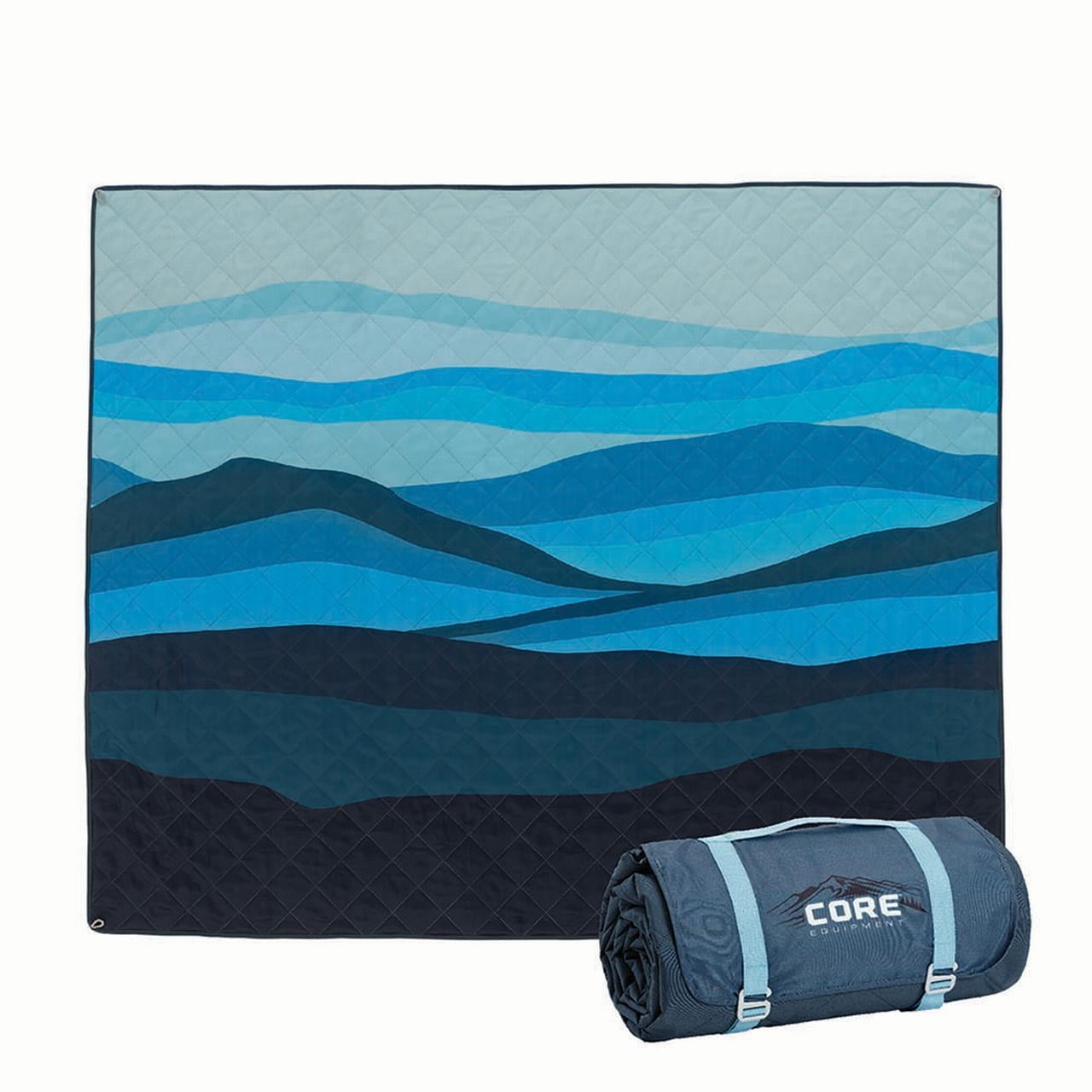 CORE Staydown Anchortech Outdoor Travel Weighted Ground Blanket (Blue)