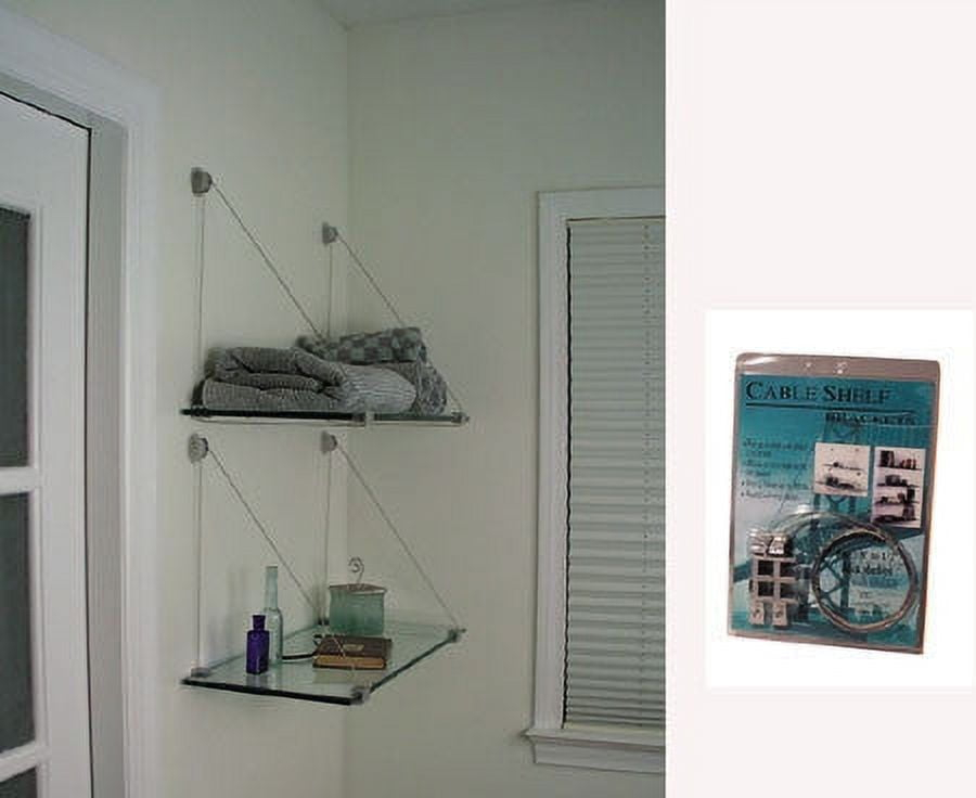 CRL Aluminum Cable Shelf Bracket System for 3/8" to 1/2" Shelves - CSB5