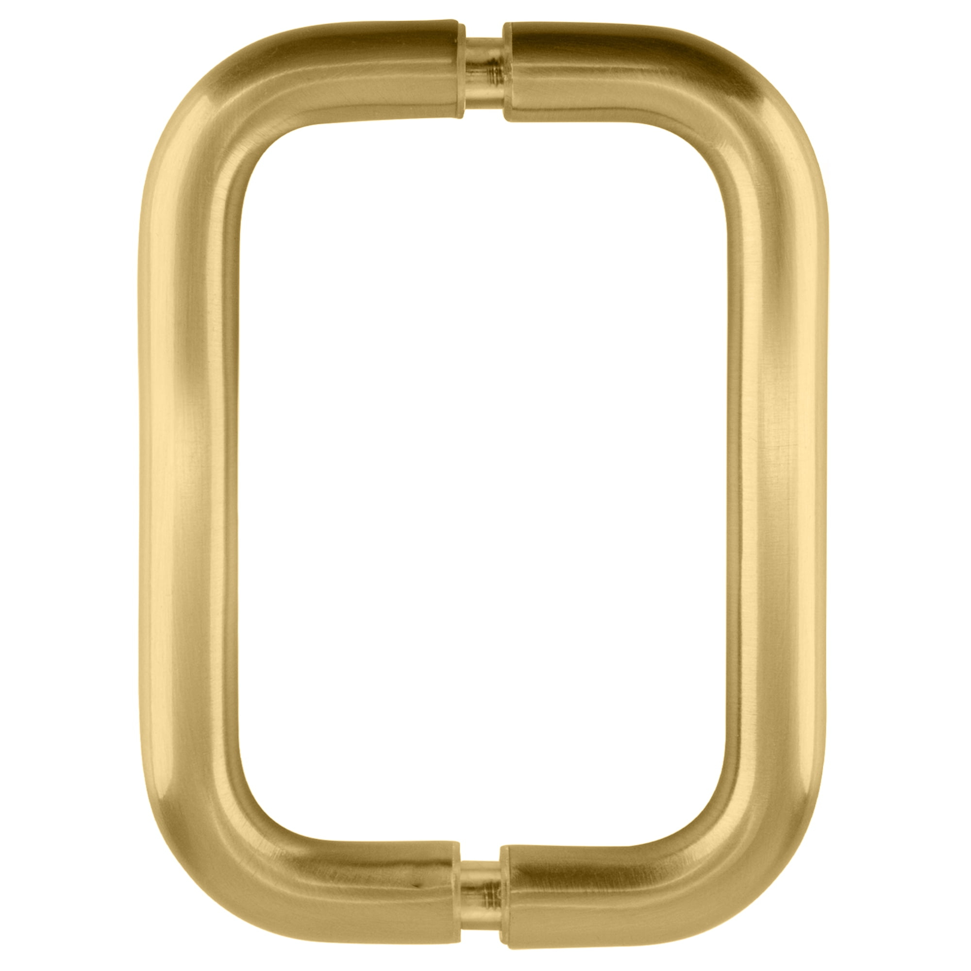 CRL SPH6SB Satin Brass 6" Back-to-Back Solid Brass 3/4" Diameter Pull Handles with Metal Washers