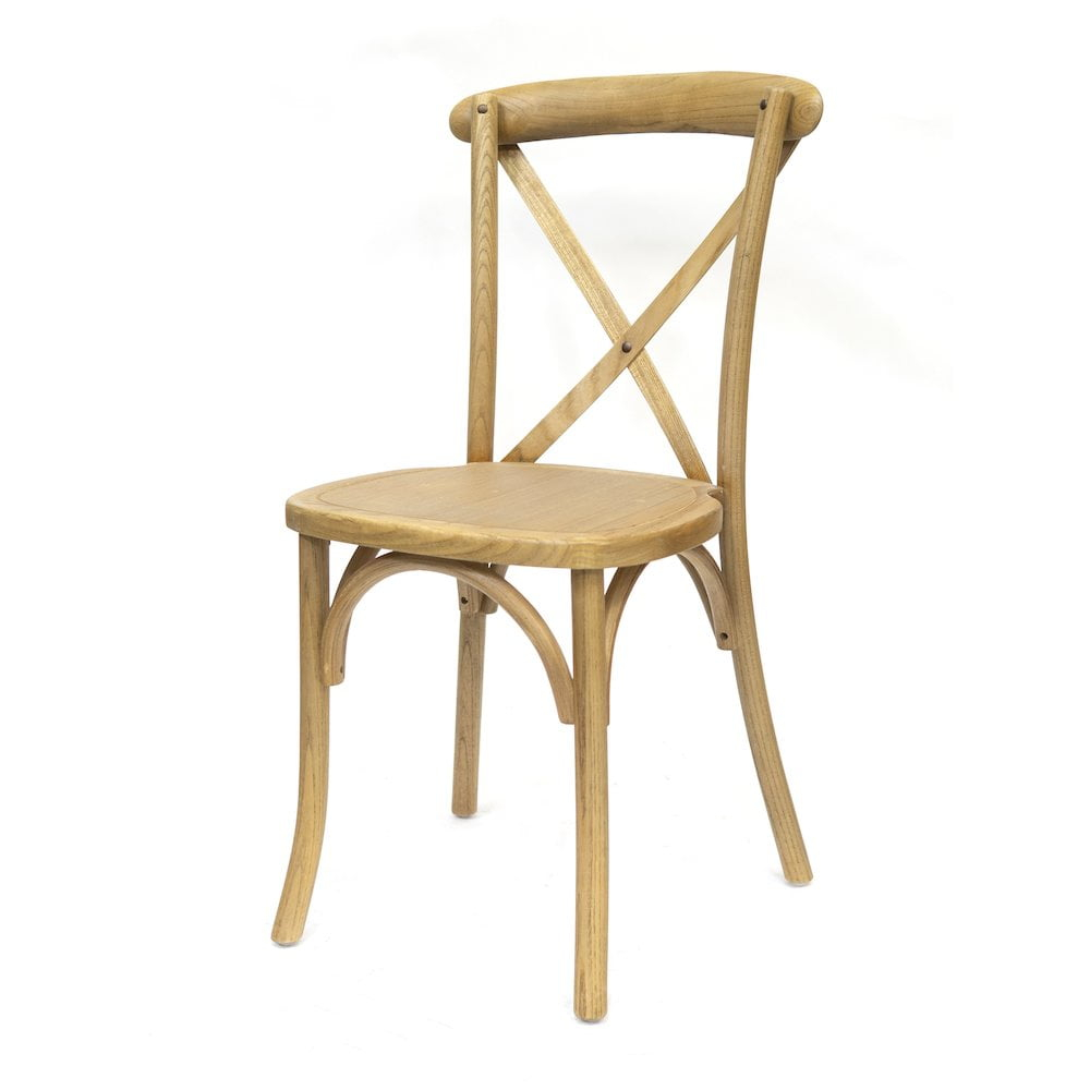 CSP Set Of 1 Sonoma Crossback Solid Seat - Stackable - Dining Chair