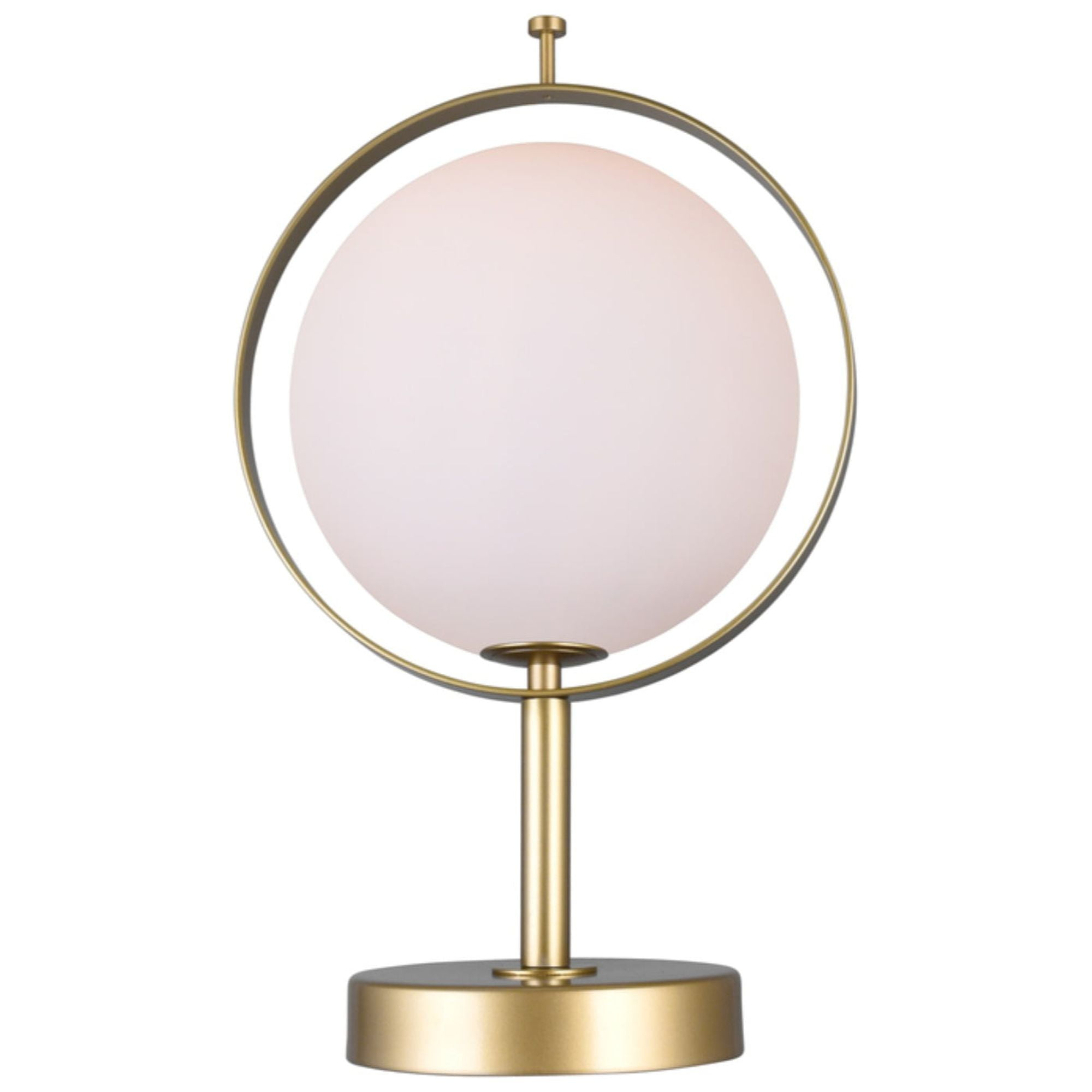 CWI Lighting Da Vinci 1 Light Contemporary Metal Table Lamp in Brass