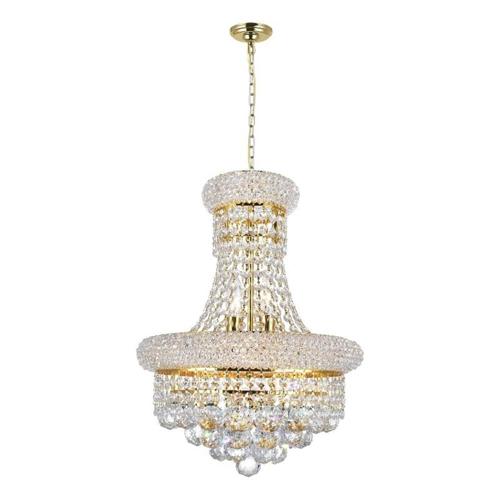 CWI Lighting Empire 6 Light Transitional Metal Chandelier in Gold