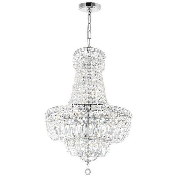 CWI Lighting Stefania 317 Light Down Transitional Metal Chandelier in Chrome