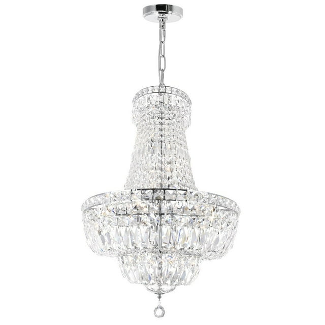 CWI Lighting Stefania 317 Light Down Transitional Metal Chandelier in Chrome