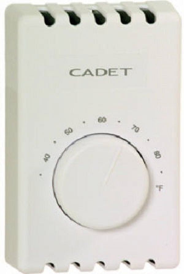 Cadet Mfg 08301 White Double Pole 4 Wire Wall Mount 120/208/240V Thermostat - Quantity of 1