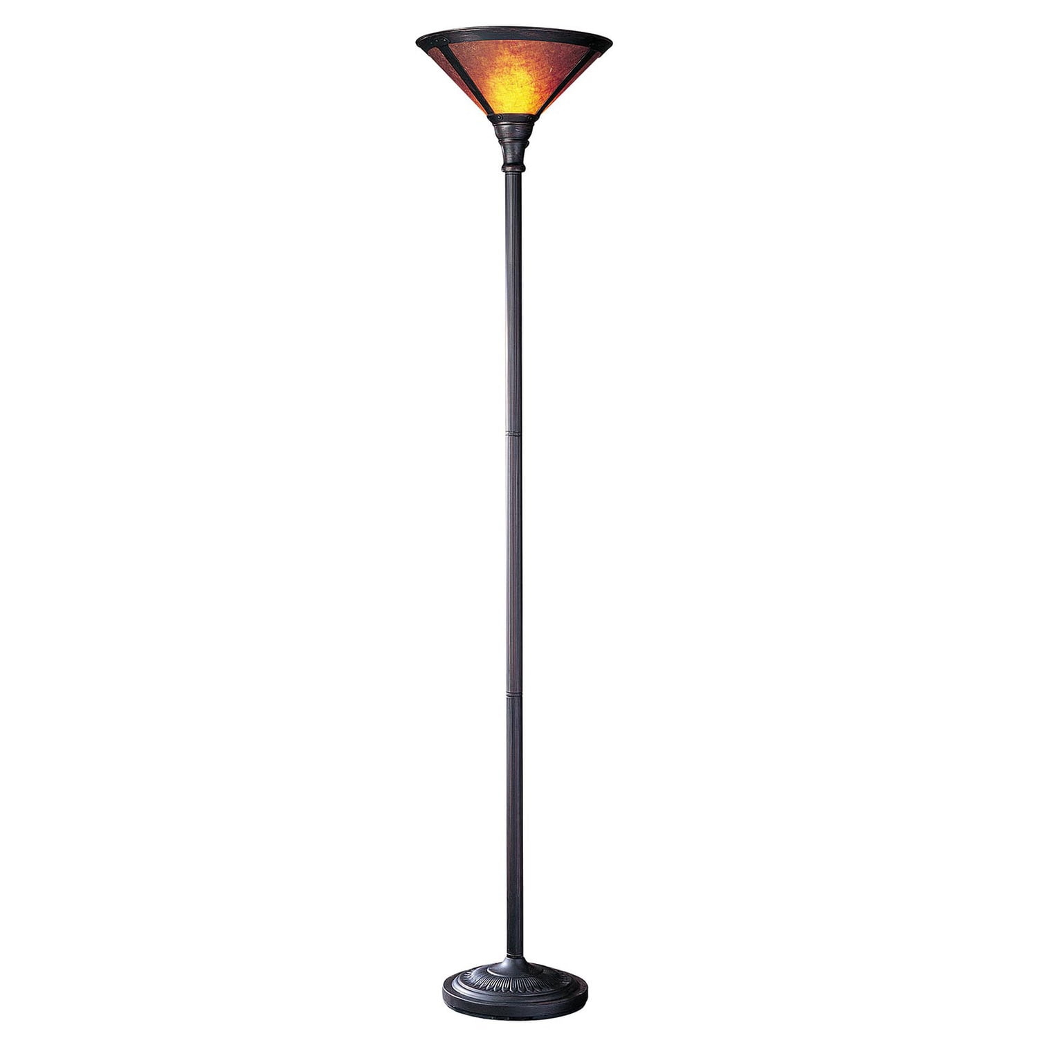 Cal Lighting 150W 3 Way Torchiere W/Mica Shade - Rust