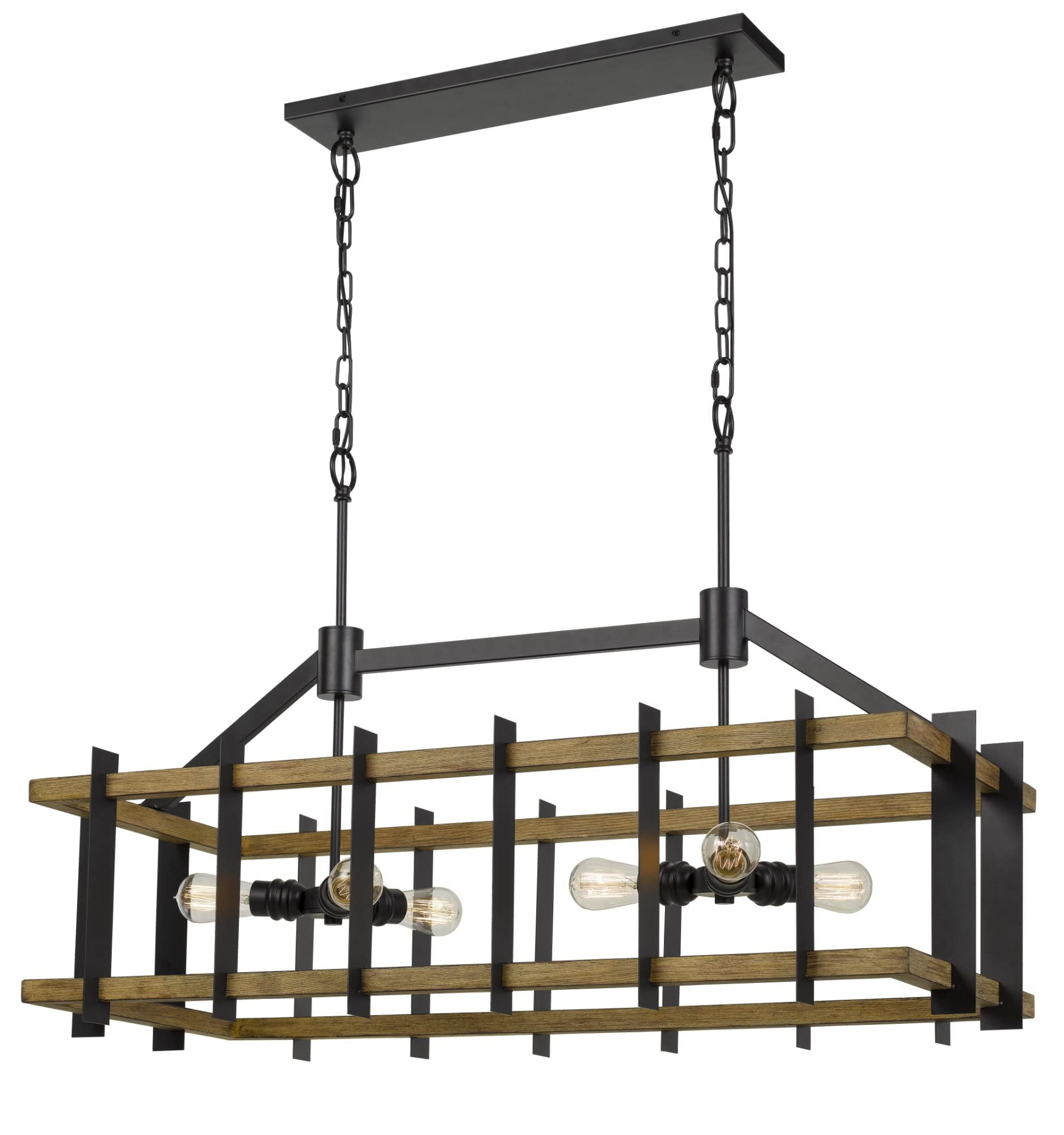 FX-3705-6-Cal Lighting-Bruck - 6 Light Chandelier In Industrial Style-26.75 Inches Tall and 41 Inches Wide