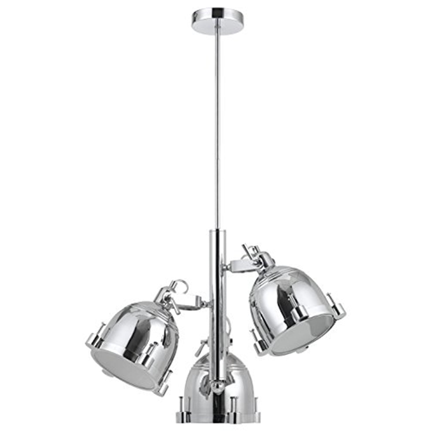 60W x 3 Hubble 3 light chandelier-Color:Chrome,Finish:Chrome,Material:Metal,Shape:Round,Style:Transitional,Wattage:60WX3