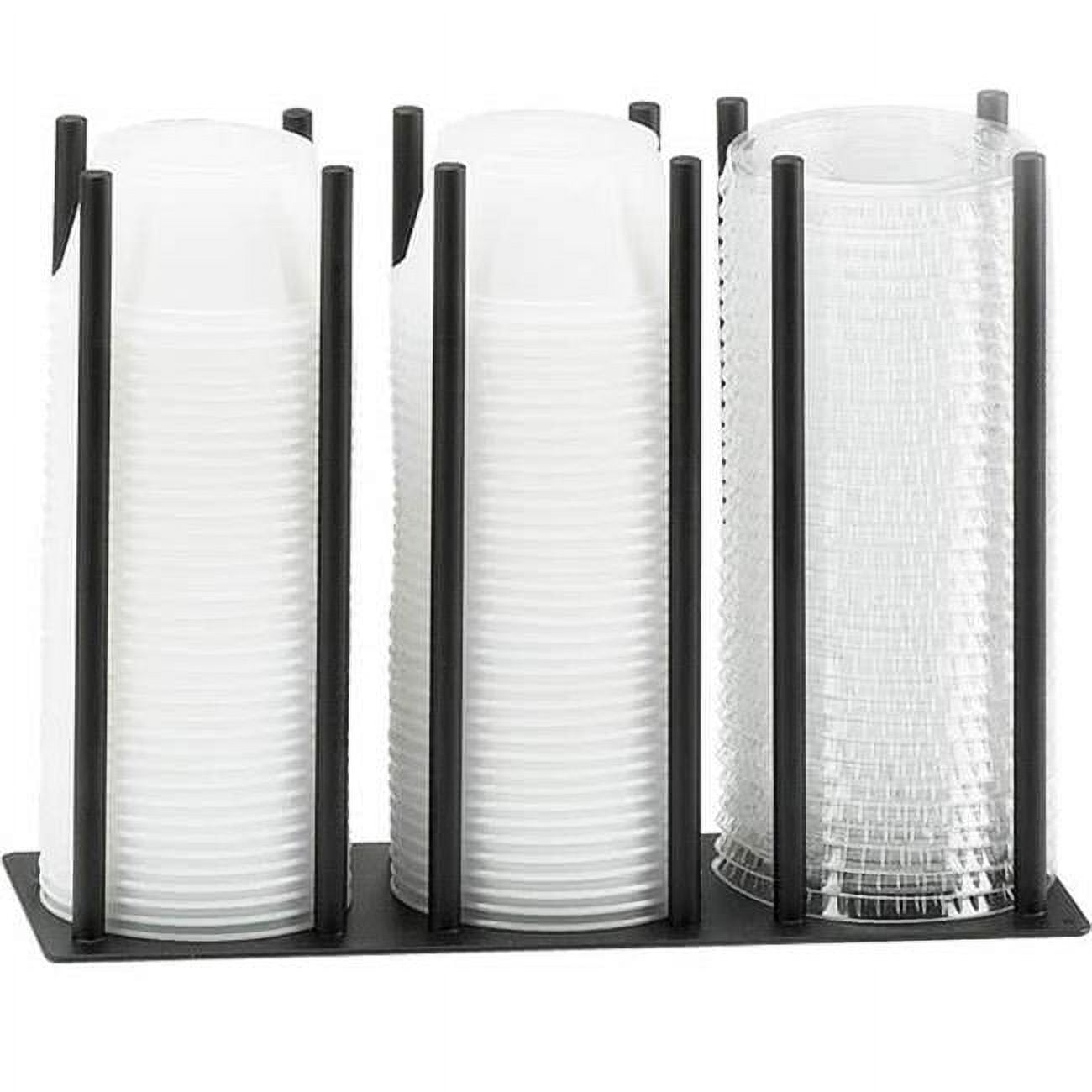 Cal-Mil Iron Black 3-Section Horizontal Ramekin and Lid Organizer