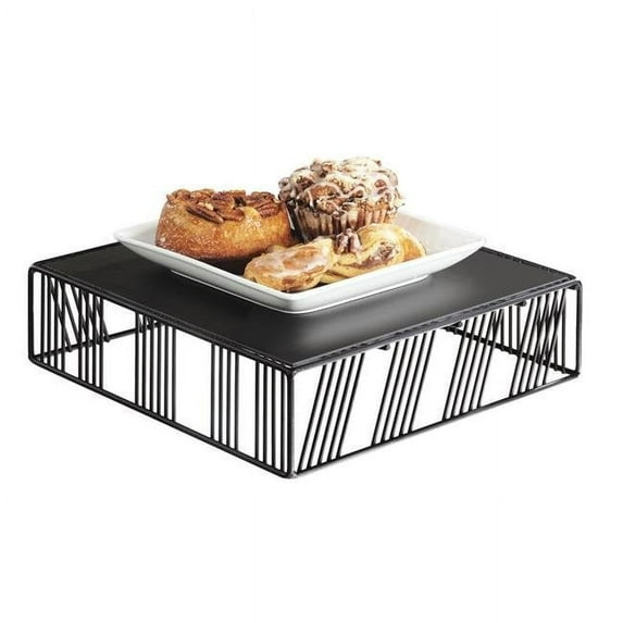 Cal-Mil Portland Black Square Metal Riser - 12" x 12" x 3 1/4"