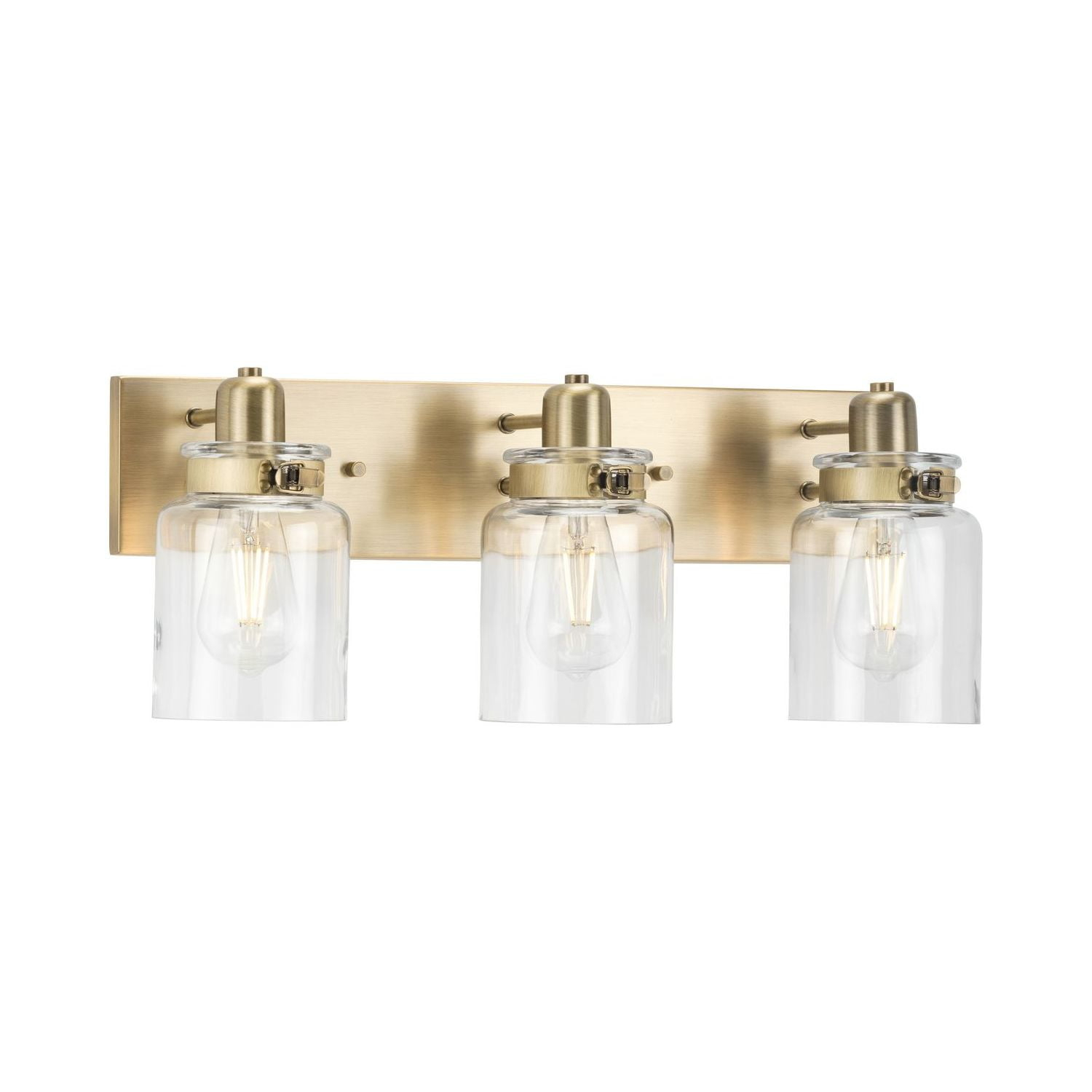Progress Lighting Calhoun 3-Light Vintage Brass Bath Vanity