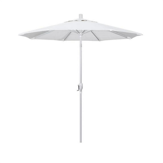 California Umbrella 7.5' Patio Umbrella in Olefin White/Matted White
