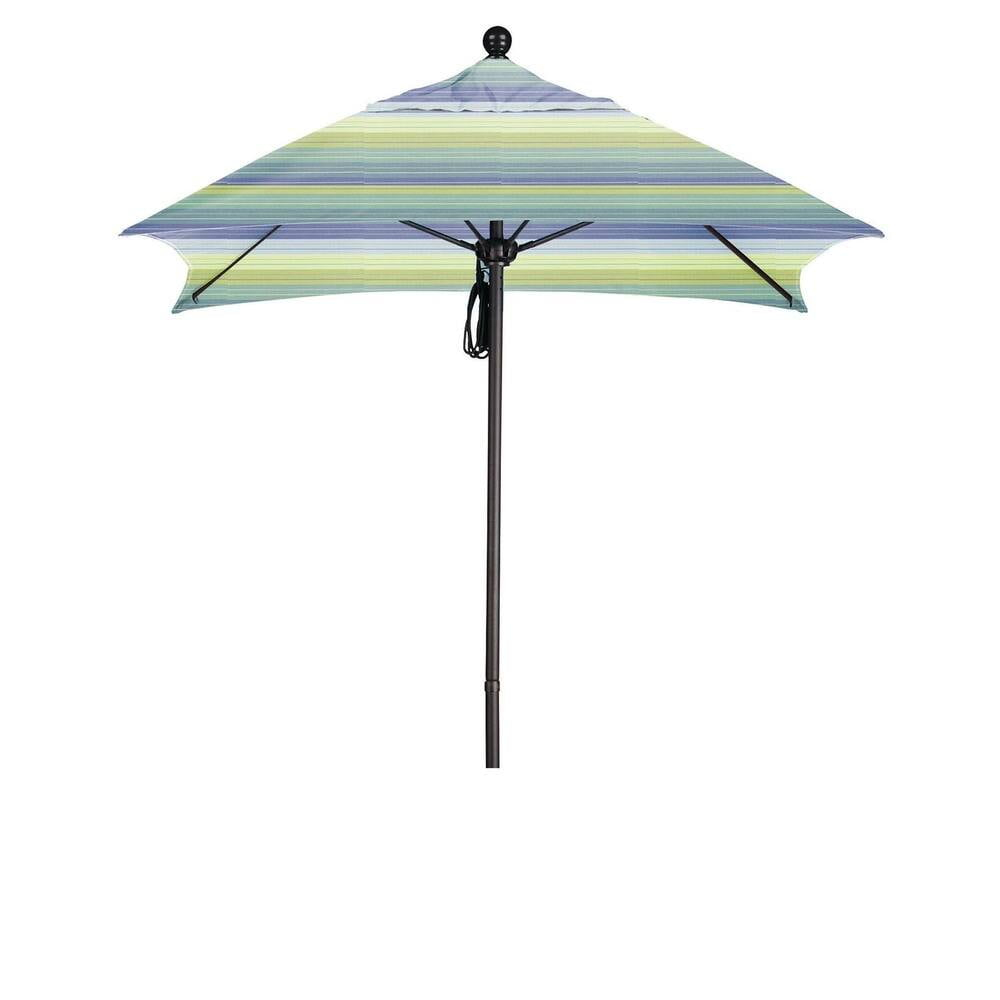 California Umbrella Venture 6' Bronze Market Umbrella in Green