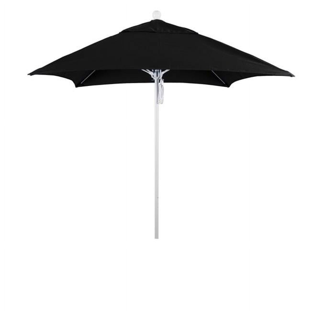 California Umbrella Venture 6' White Market Umbrella in Black