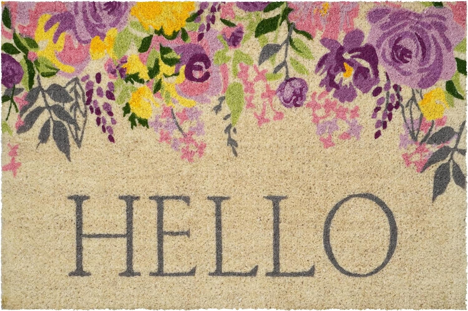 Calloway Mills 112902436 Blossoming Floral Hello Doormat 24" x 36"