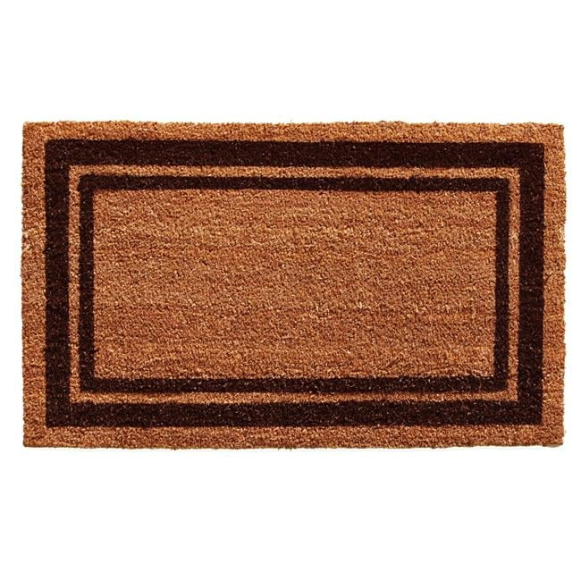 Calloway Mills Brown Border Outdoor Doormat 24" x 36"