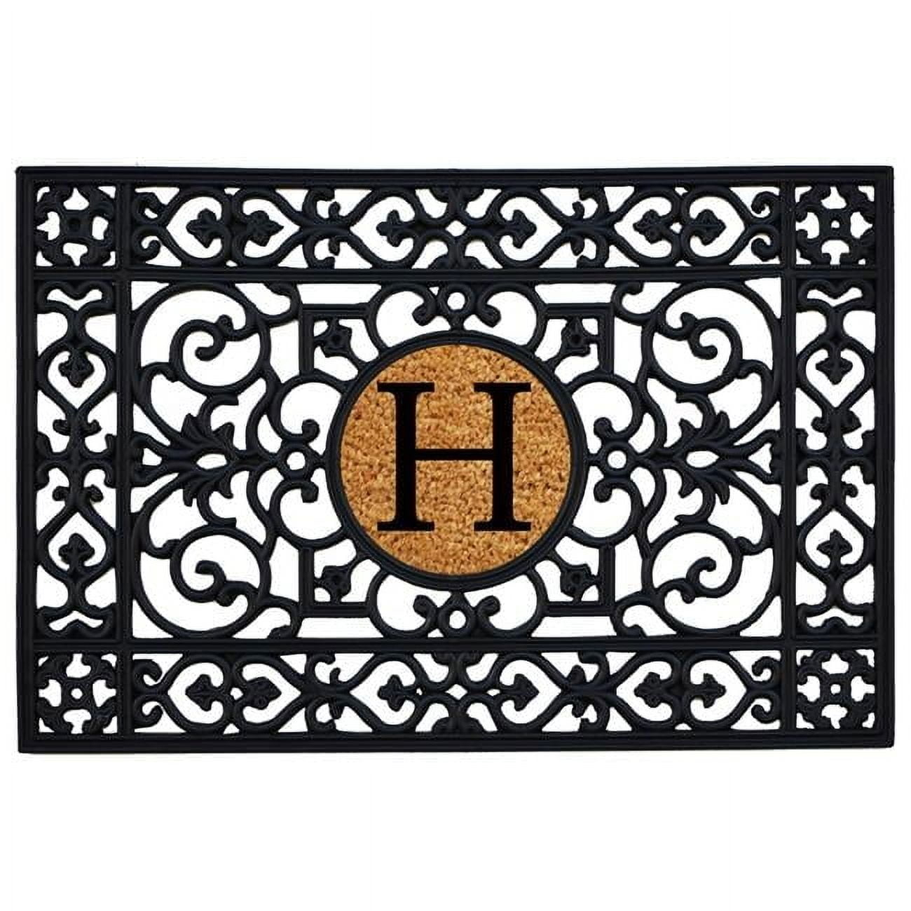 Calloway Mills Rubber Monogram Outdoor Doormat 2' x 3' (Letter H)