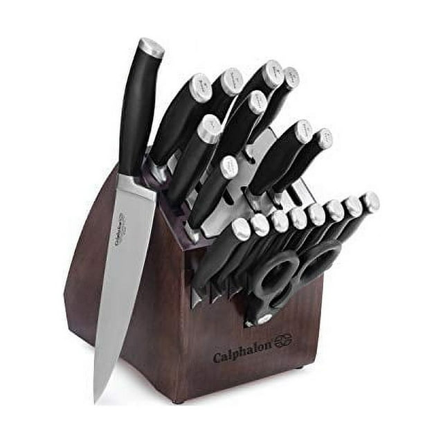 Calphalon Contemporary Self-Sharpening 20-Piece Knife Block Set with SharpIN Technology, Black
