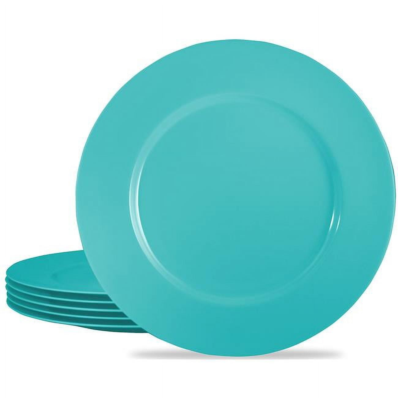 Calypso Basics, 6pc Melamine Salad Plate Set, Turquoise