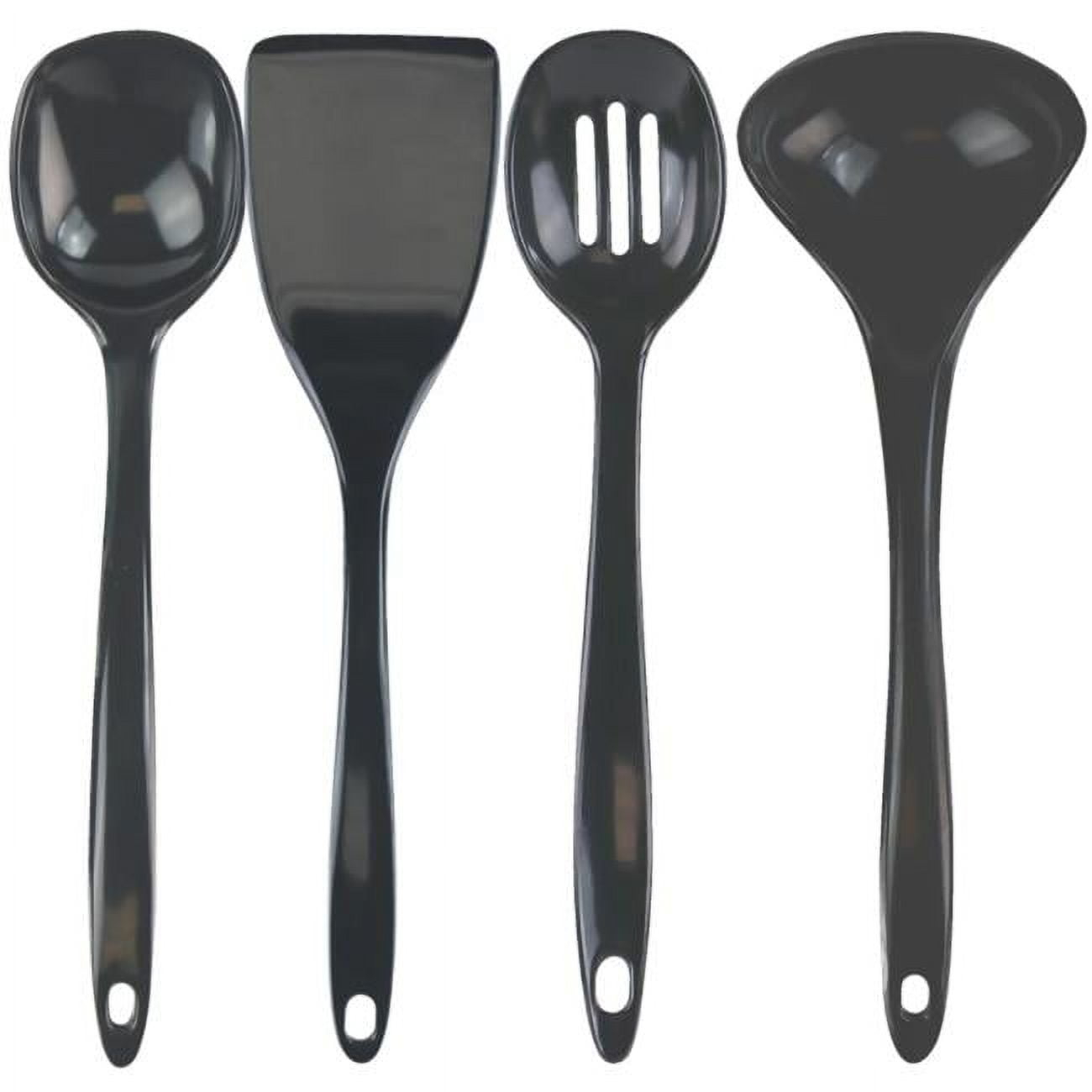 Calypso Basics by Reston Lloyd, 4pc Melamine Utensil Set, Charcoal