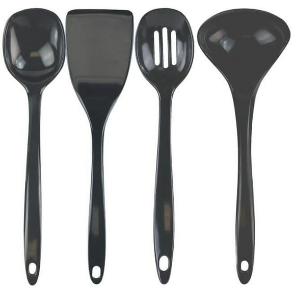 Calypso Basics by Reston Lloyd, 4pc Melamine Utensil Set, Charcoal