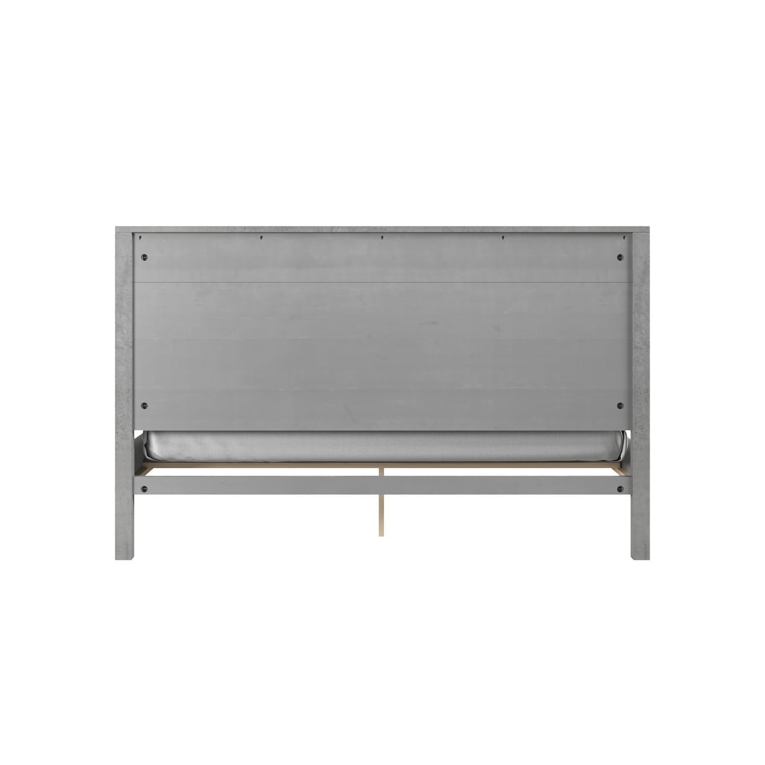 Camaflexi Hampton Solid Wood King Size Bed Frame with Headboard, King Bed with Wood Slat Supports, Driftwood Finish