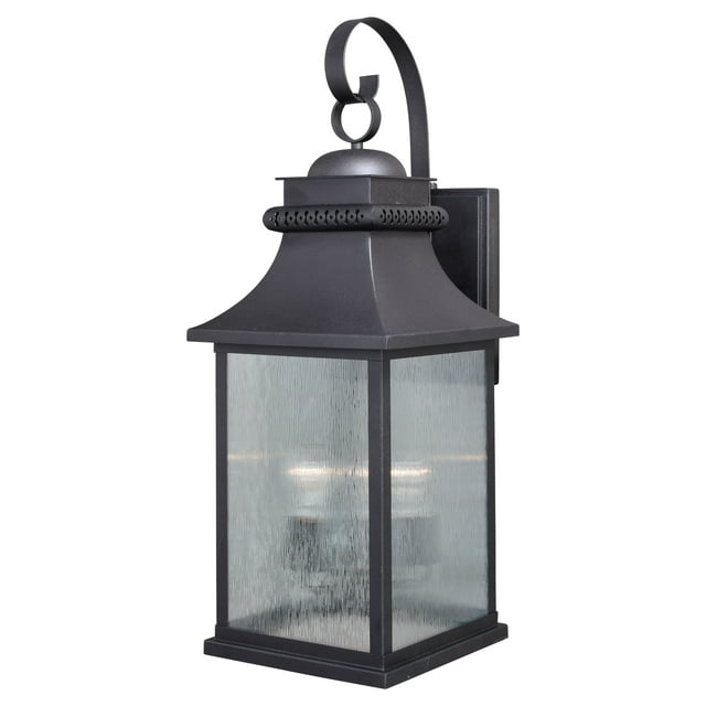 Vaxcel Cambridge 3 Light Dusk to Dawn Bronze Outdoor Wall Lantern Clear Glass