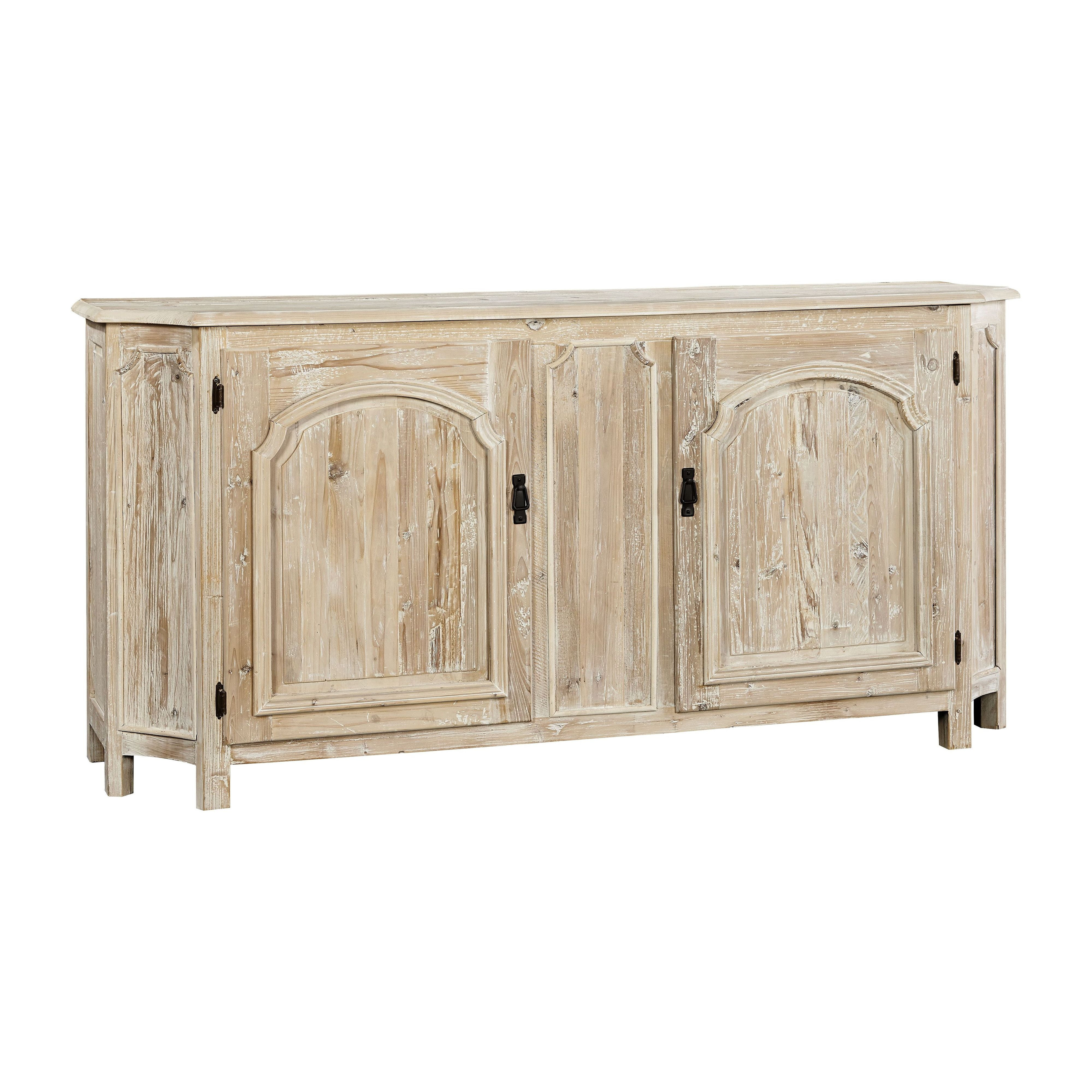 Cambridge 74-inch Reclaimed Pine Sideboard with Concave Corner Accents