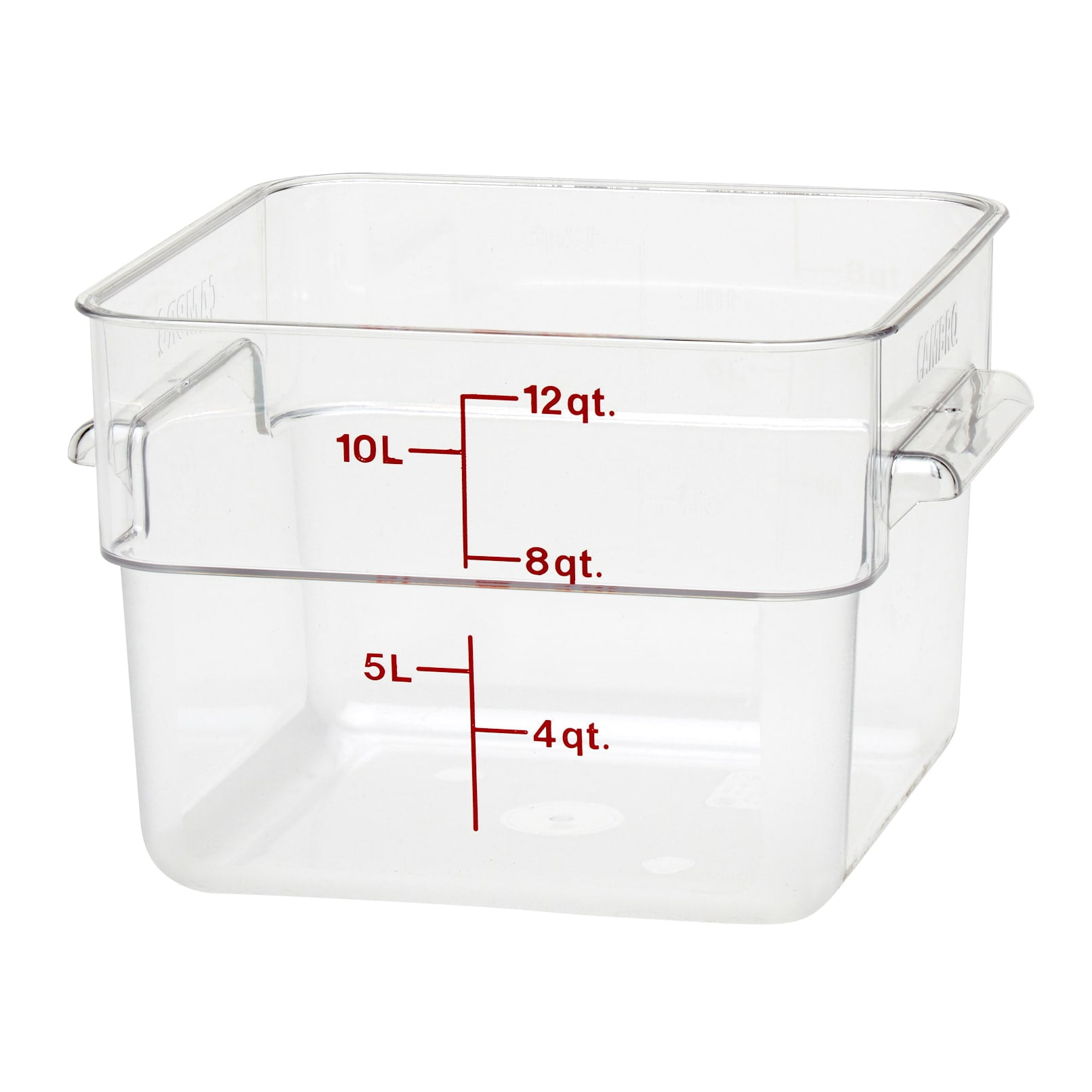 Cambro Clear 12QT Square Food Container 12SFSCW135