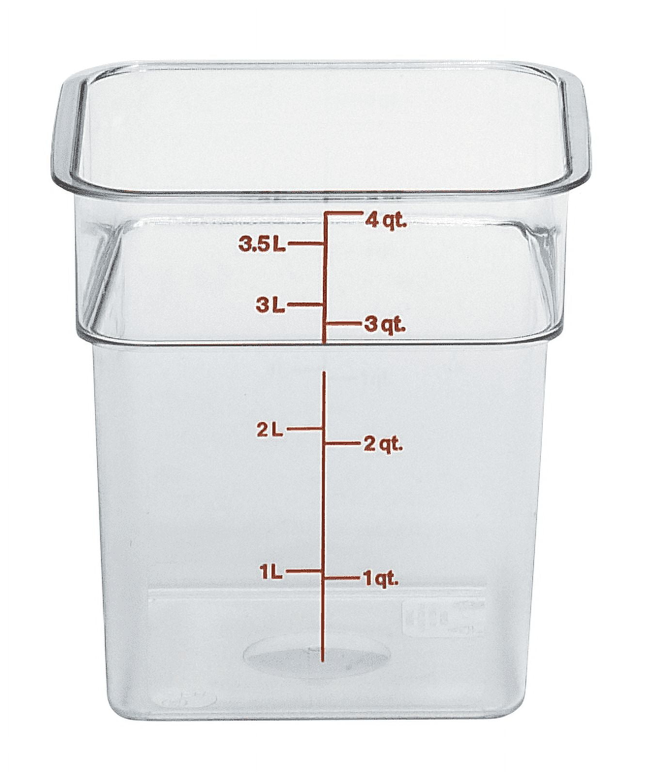 Cambro Clear 4QT Square Food Container 4SFSCW135
