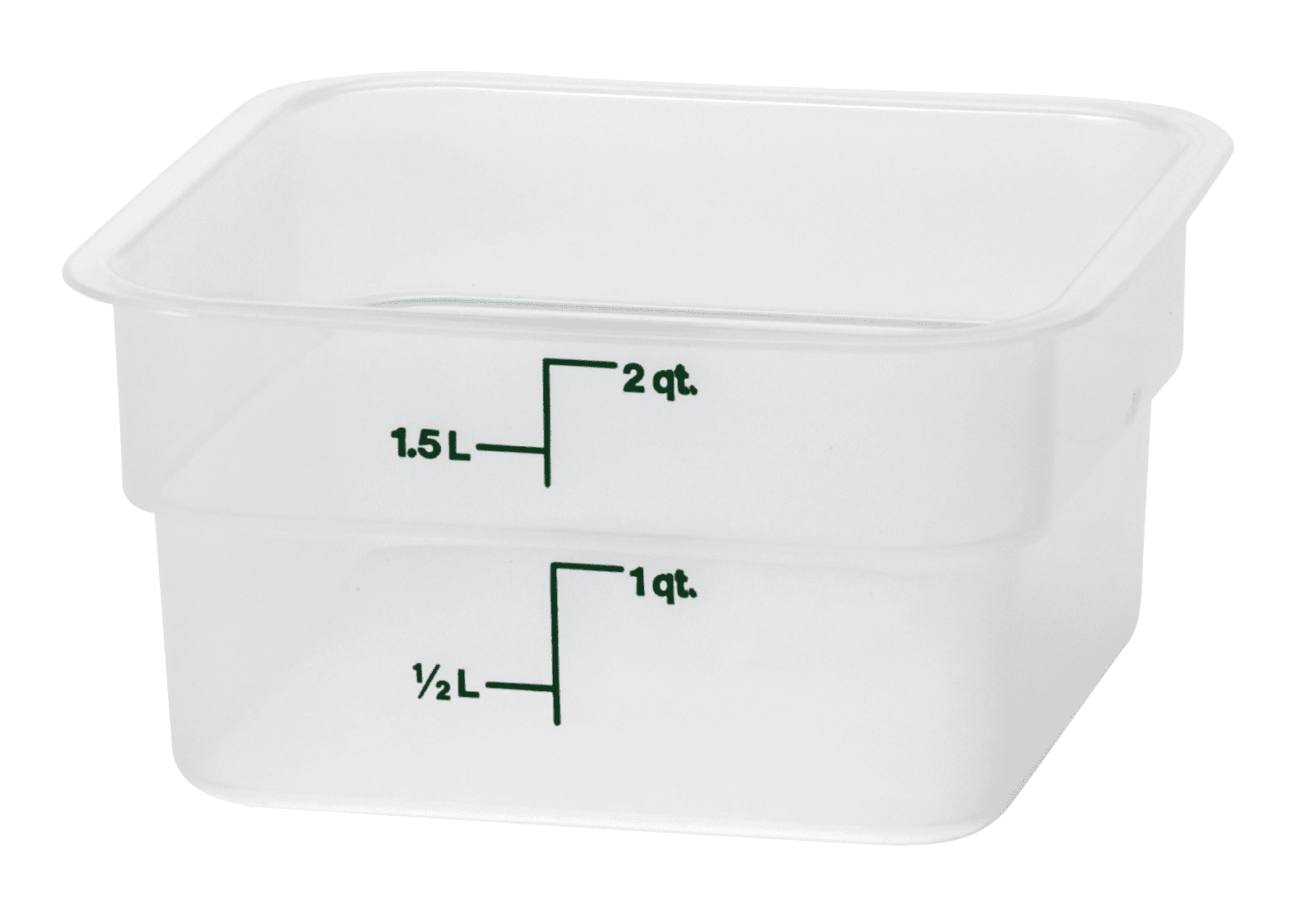 Cambro Translucent 2QT Square Food Container 2SFSPP190