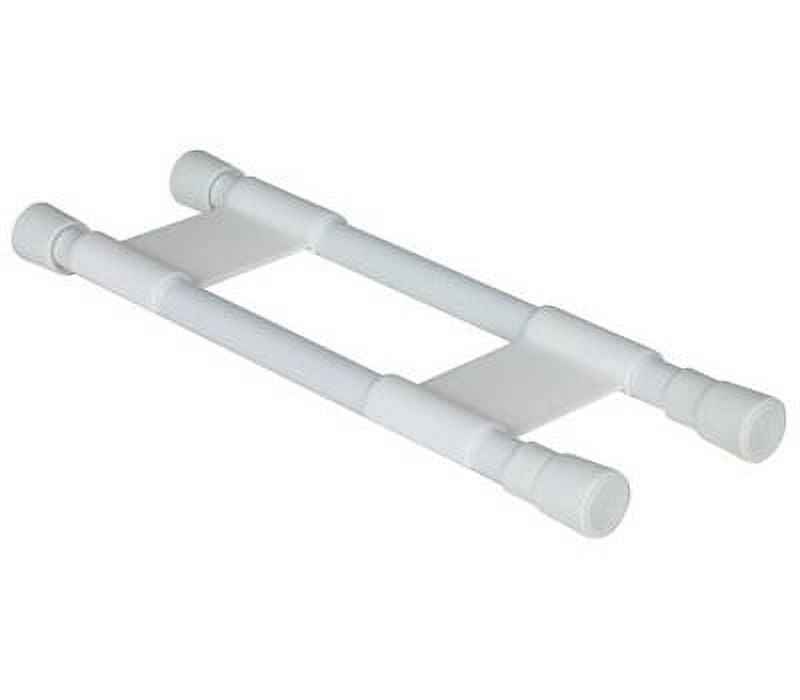 Camco 44093 Double RV Cupboard Bar, White, Each