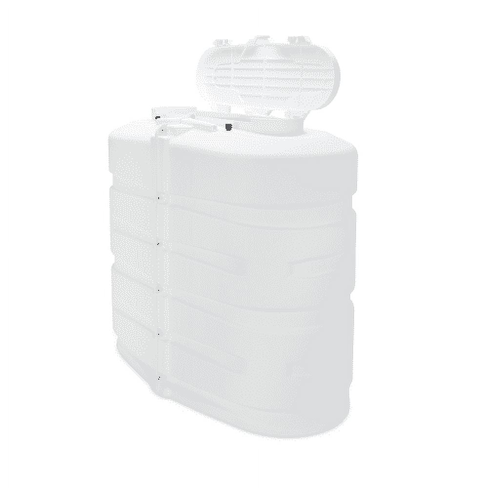 Camco Camper/RV Propane Tank Cover | Features Hinged Top Panel & Custom Molded Design | Fits (2) 30lb Tanks | Protects Propane Tanks during Travel, Camping, RV Storage and Organization | White (50515)