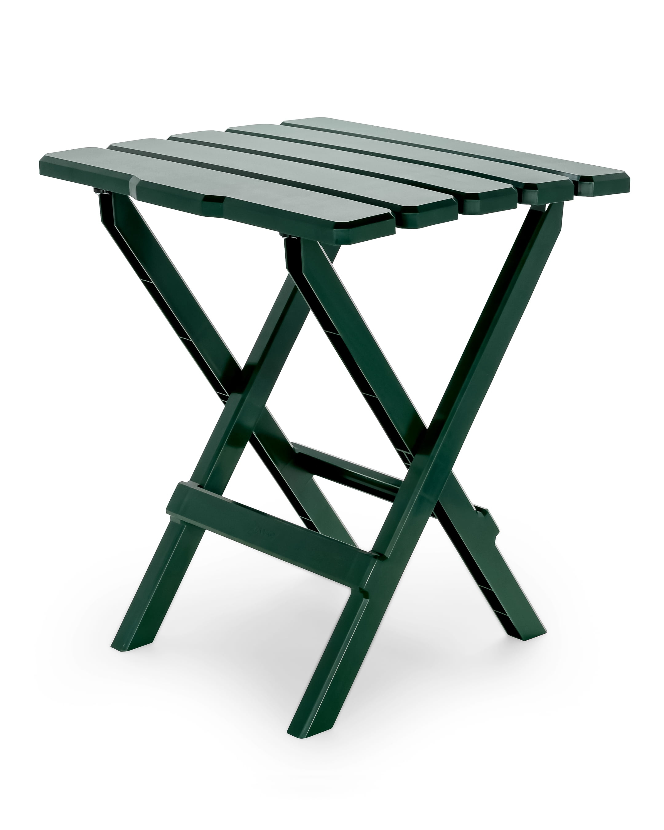 Camco Large Adirondack Portable Outdoor Folding Side Table, Perfect for The Beach, Camping, Picnics, Cookouts and More, Weatherproof and Rust Resistant - Green (51691)