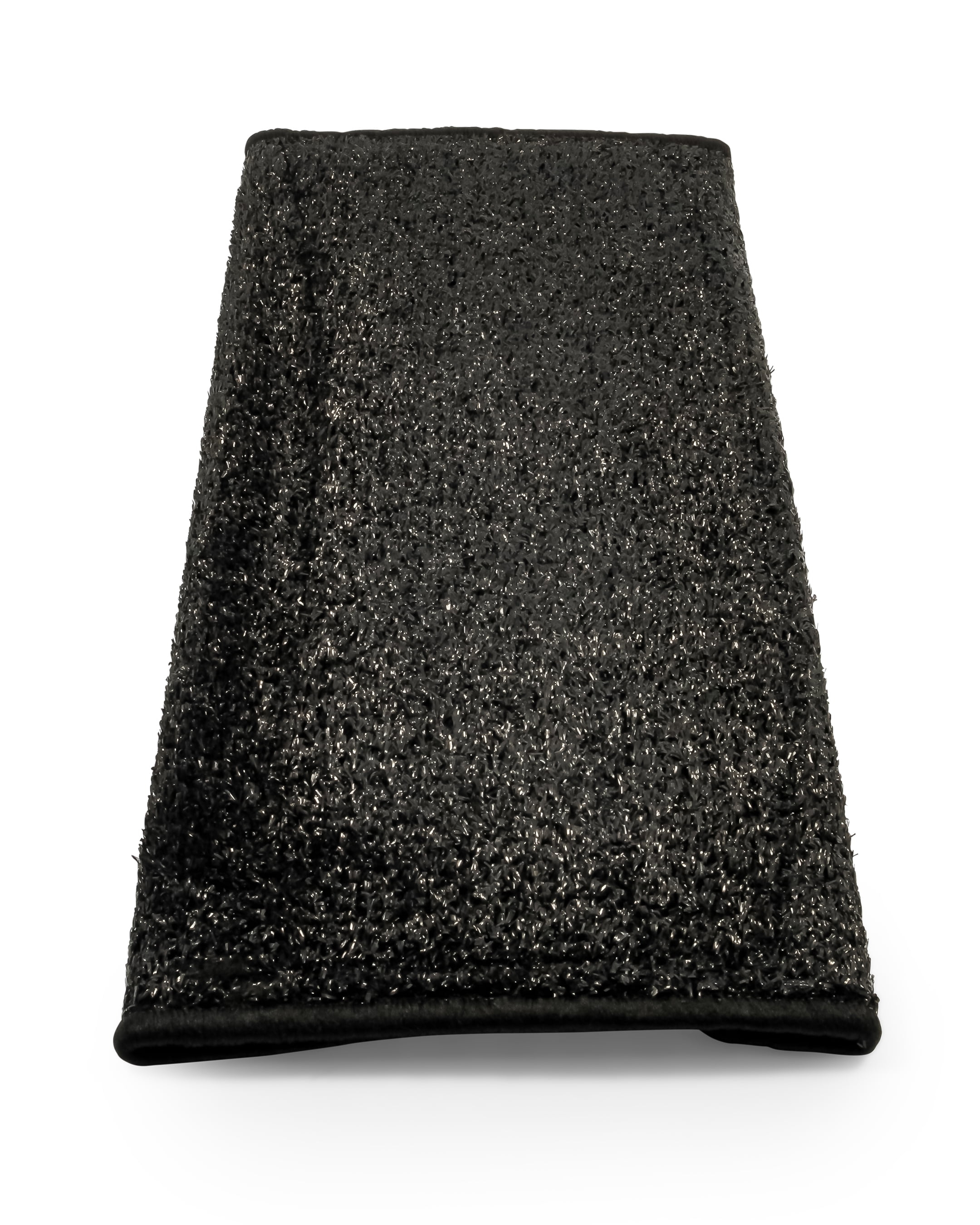 Camco RV Wrap Around Turf Rug | Weather and Mildew Resistant| Easy Install | Artificial Turf, Black (42947)