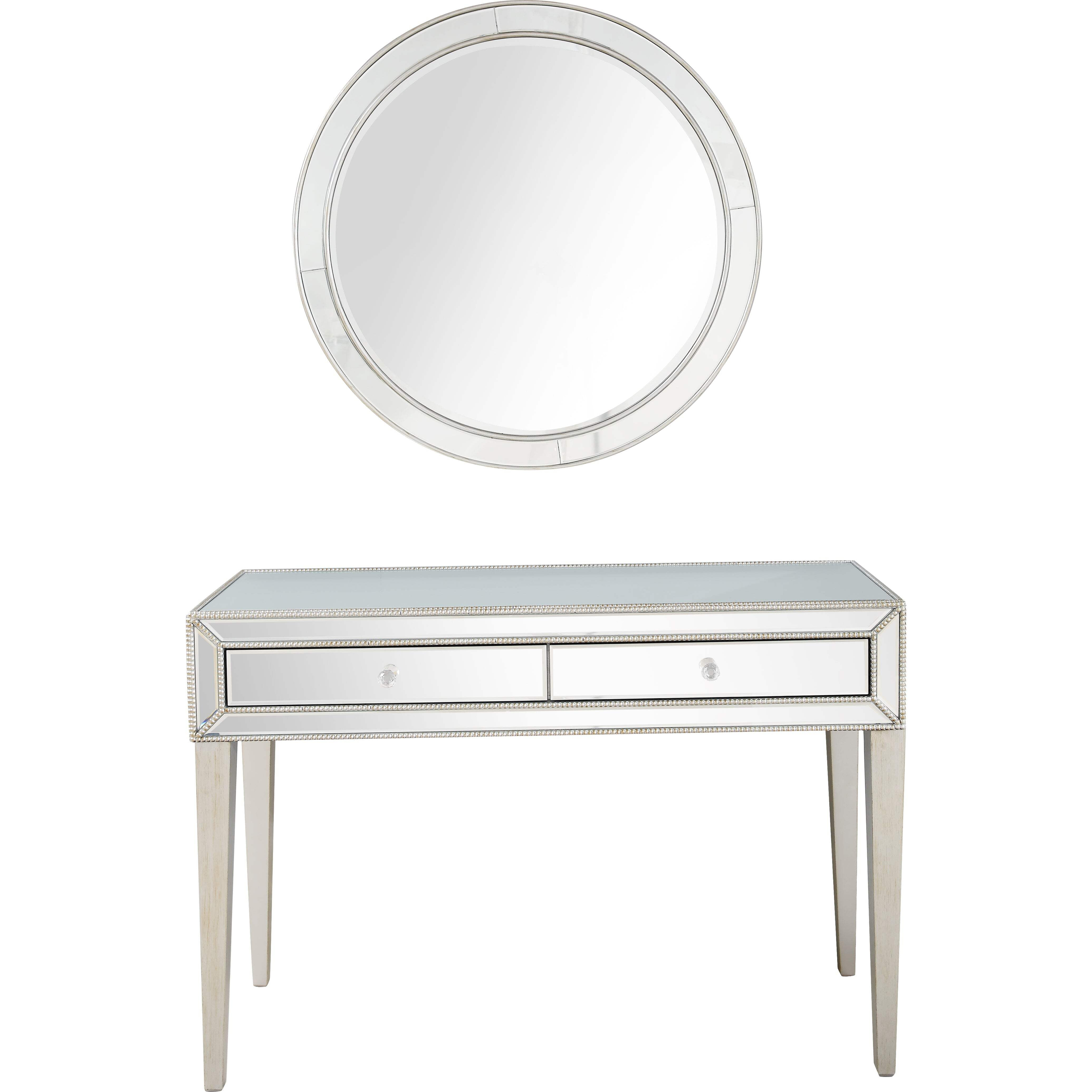 HomeStock Suburban Sophistication Wall Mirror and Console Table