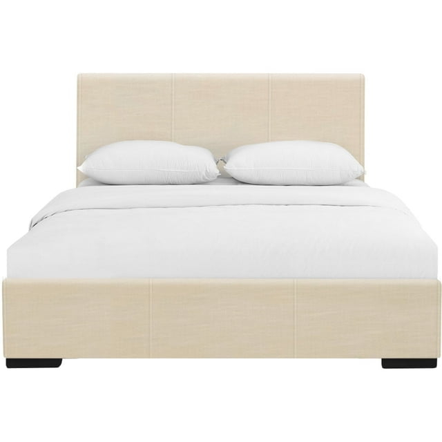 Camden Isle Hindes Platform Bed | Upholstered | Low Profile | Full, Beige