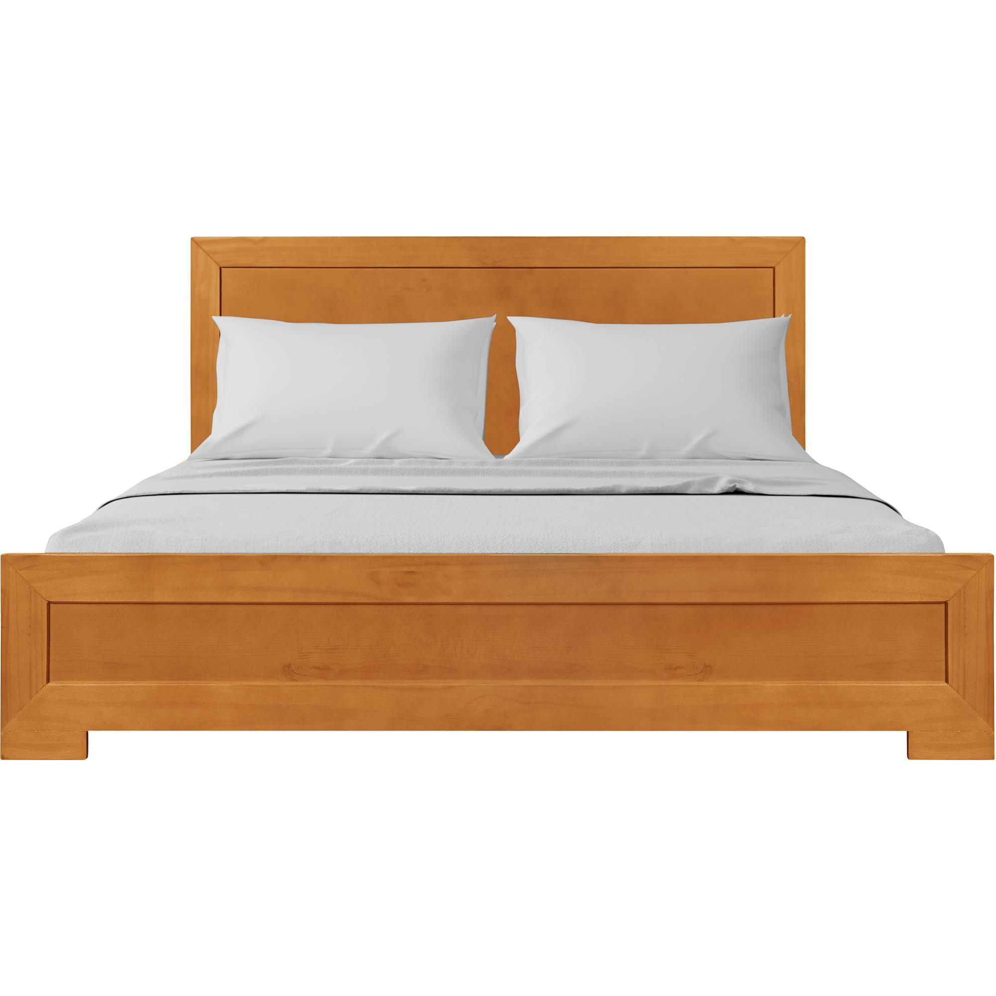 Camden Isle Oxford Platform Bed | Paneled Headboard | Low Profile | Queen, Cherry