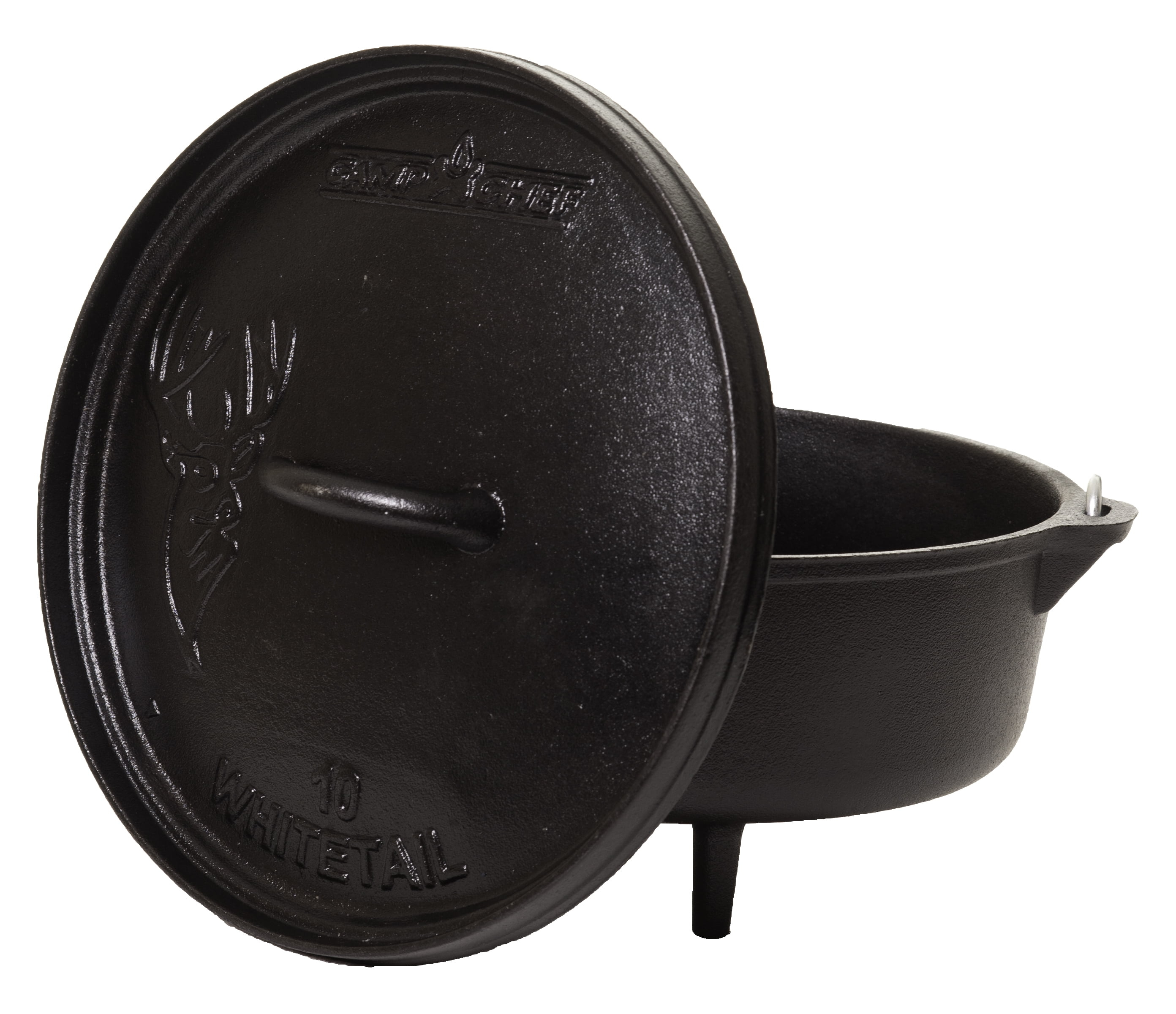 Camp Chef Classic 10" Seasoned Cast Iron Dutch Oven, SDO10, 4 quart