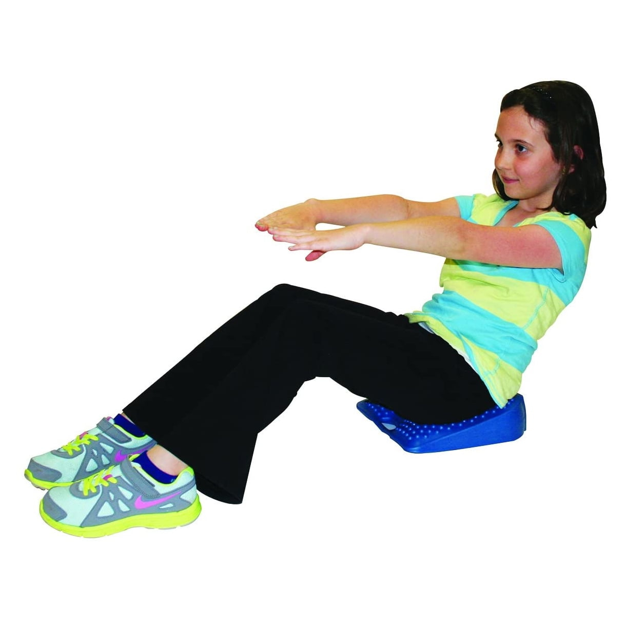 CanDo Sitting Wedge Active Seat Wobble Cushion for Posture, Back Pain, Stress Relief, Restlessness and Anxiety. Child Size, 10" x 10"