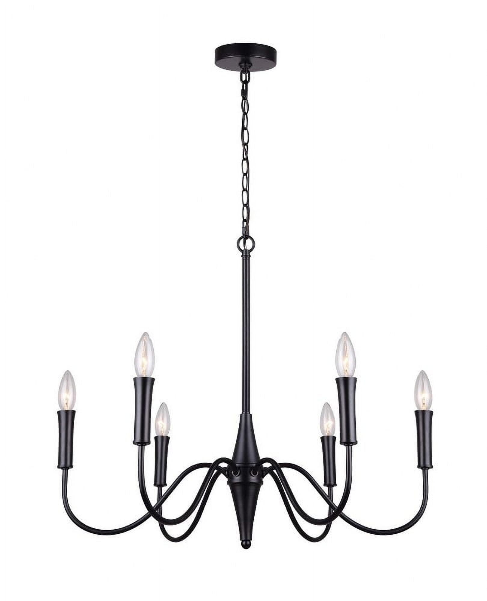 ICH1103A06BK-Canarm Inc-Brielle - 6 Light Chandelier-23.25 Inches Tall and 25.75 Inches Wide-Matte Black Finish