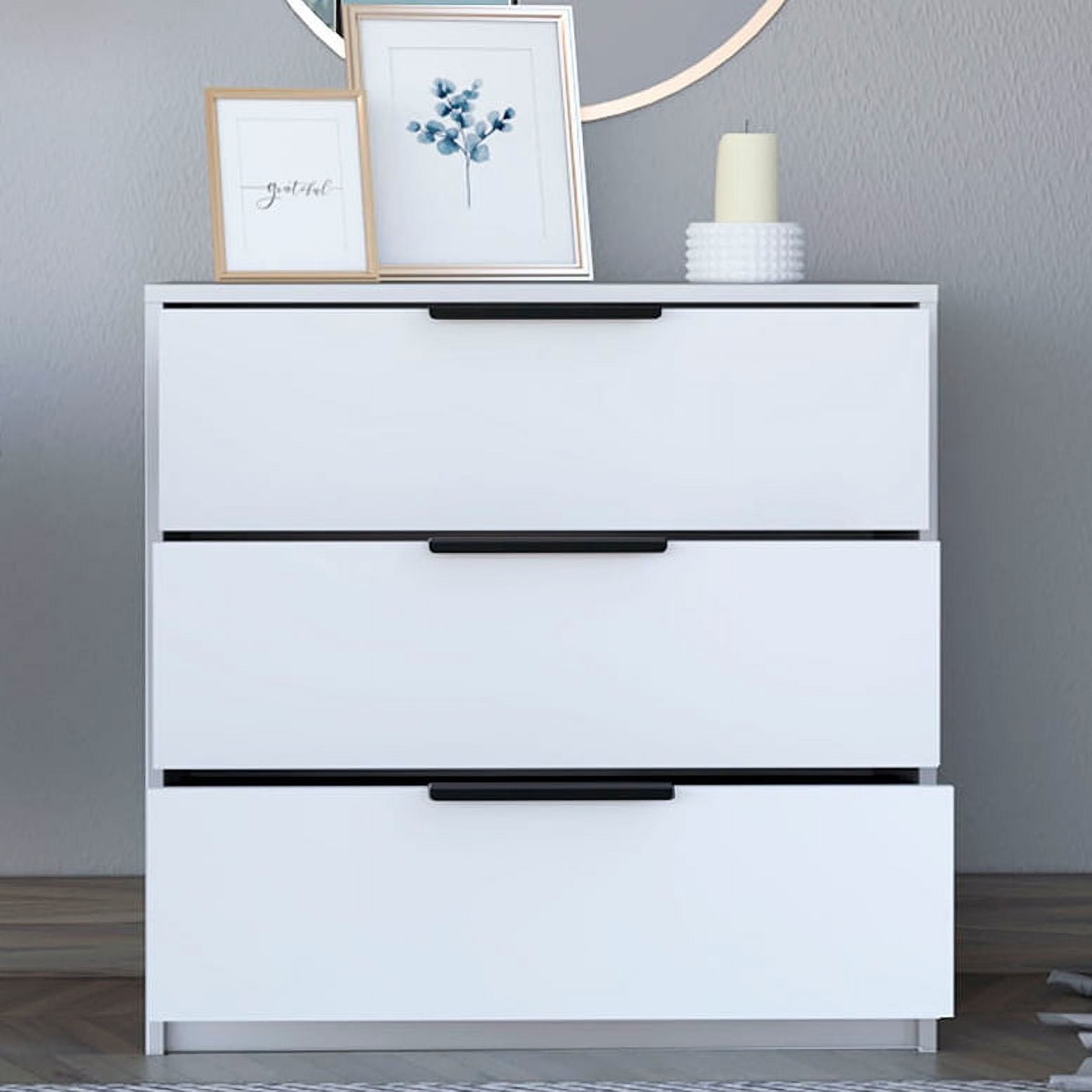 Kaia 3 Drawers Dresser, Superior Top