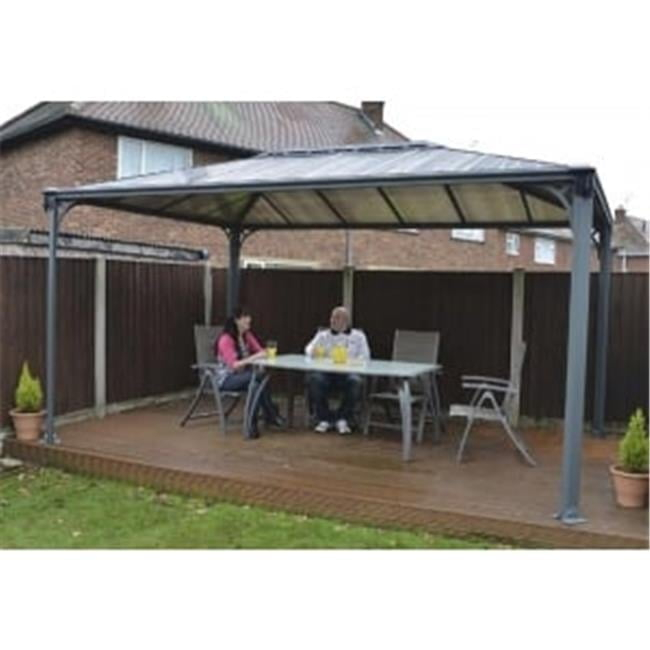Palram - Canopia Martinique 4300 10' x 14' Polycarbonate/Aluminum Gazebo - Gray/Bronze