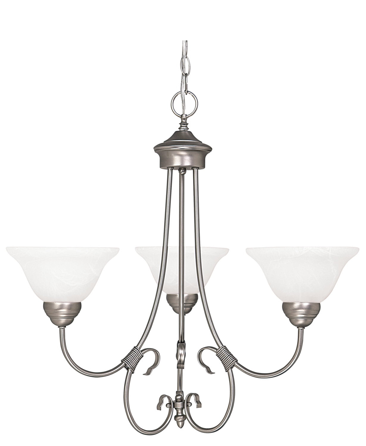 Capital Lighting 3223-220 Hometown 3 Light 24" Wide Chandelier - Nickel