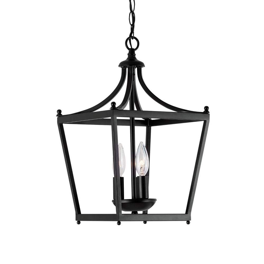 3 Light Foyer In Style 10.25 High By 17 Wide-Matte Black Finish    -Traditional Installation Capital Lighting 4036Mb
