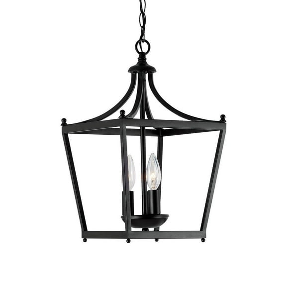 3 Light Foyer In Style 10.25 High By 17 Wide-Matte Black Finish    -Traditional Installation Capital Lighting 4036Mb