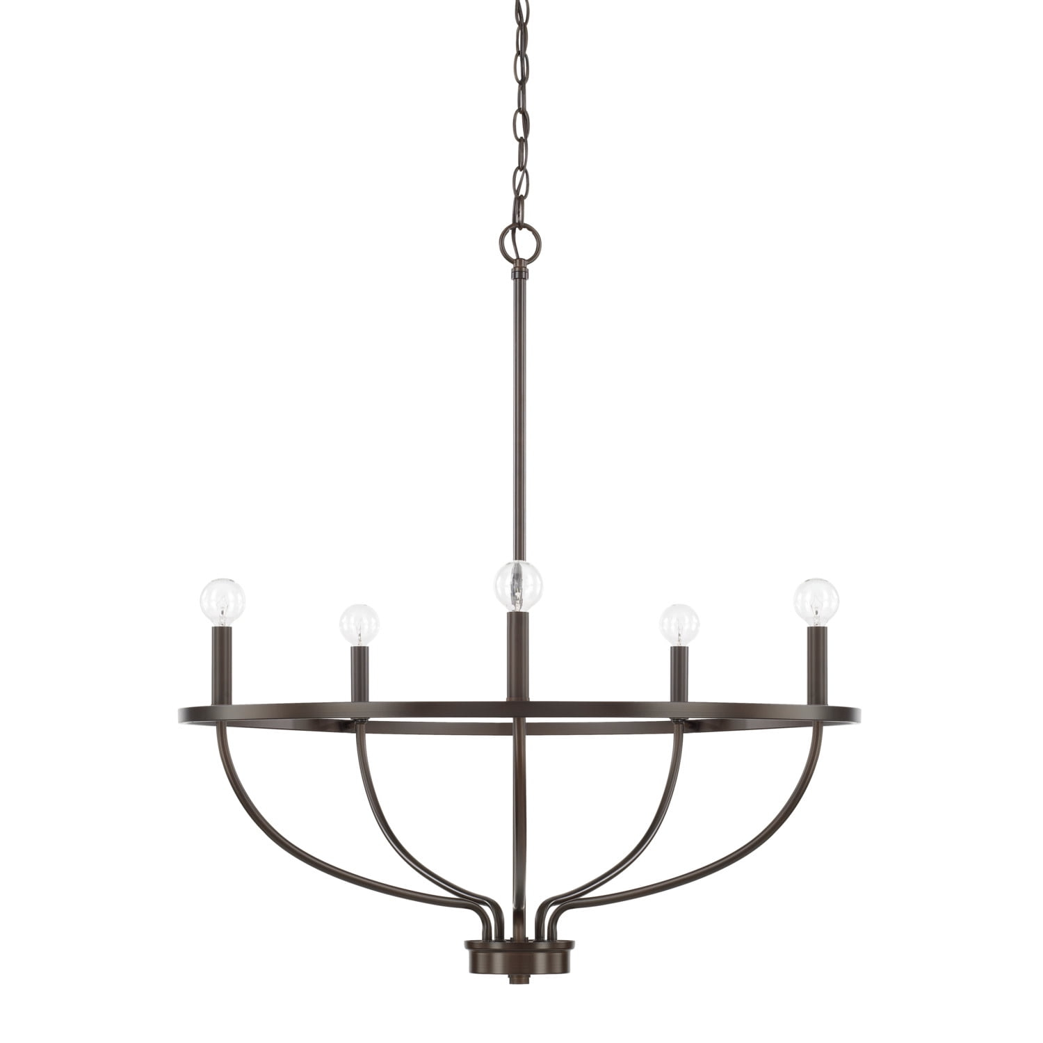 Capital Lighting 428551 Greyson 5 Light 29" Wide Taper Candle Chandelier - Bronze