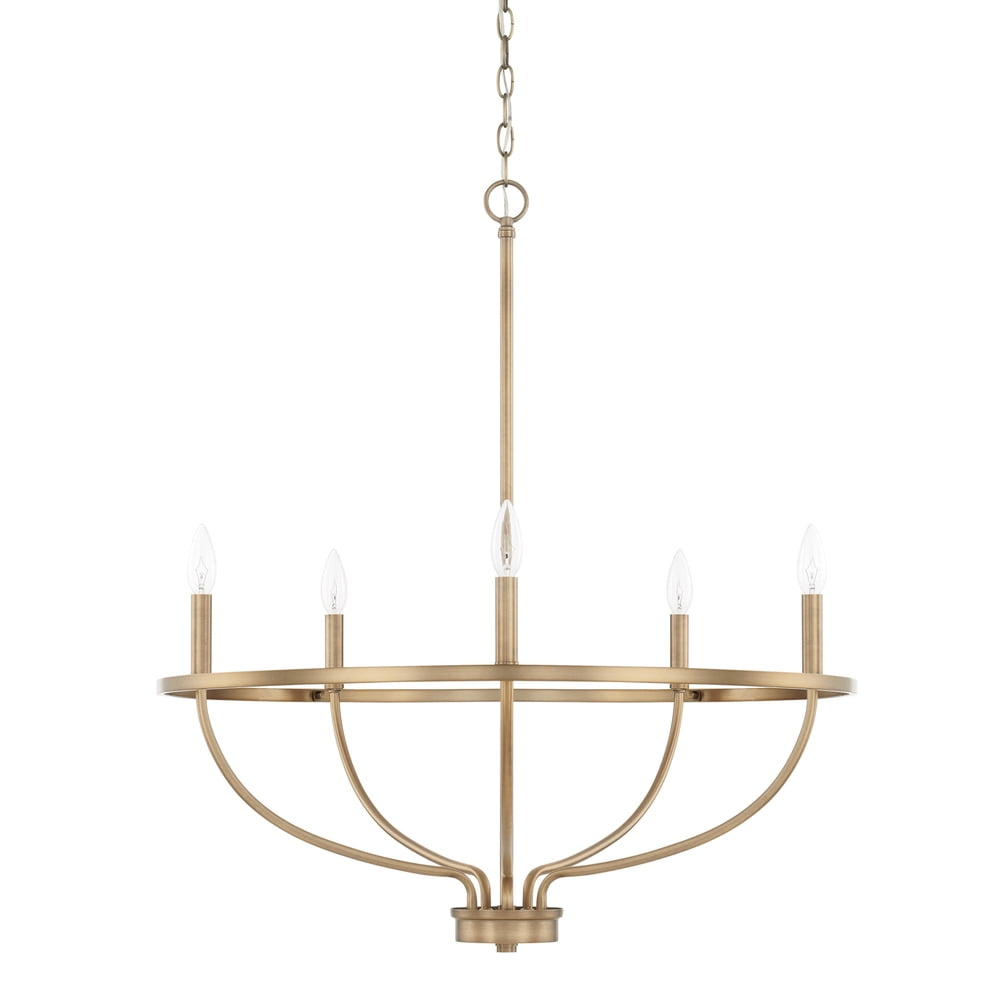 Capital Lighting Greyson 5-Light Aged Brass Chandelier