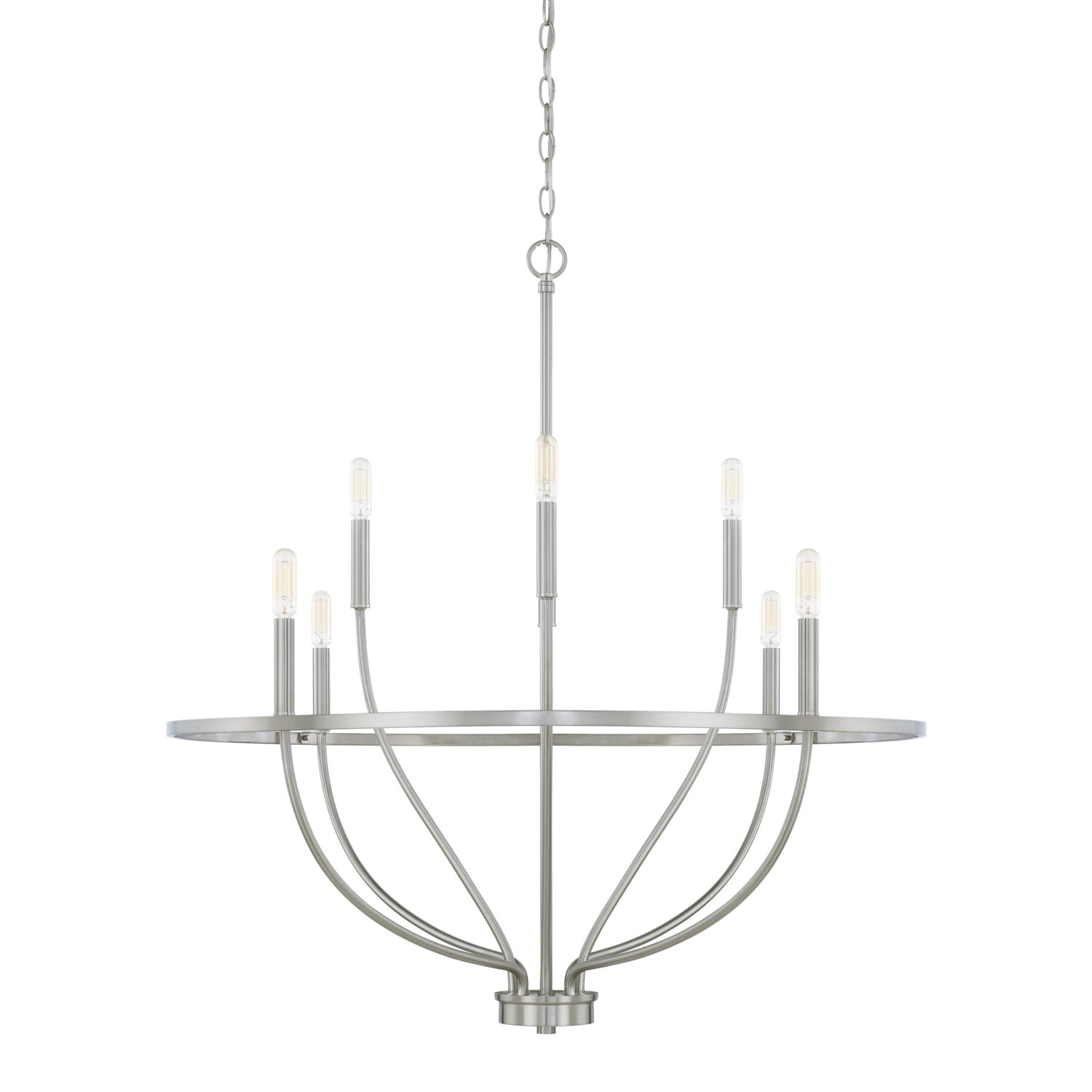 Capital Lighting 428581 Greyson 8 Light 34" Wide Taper Candle Chandelier - Nickel