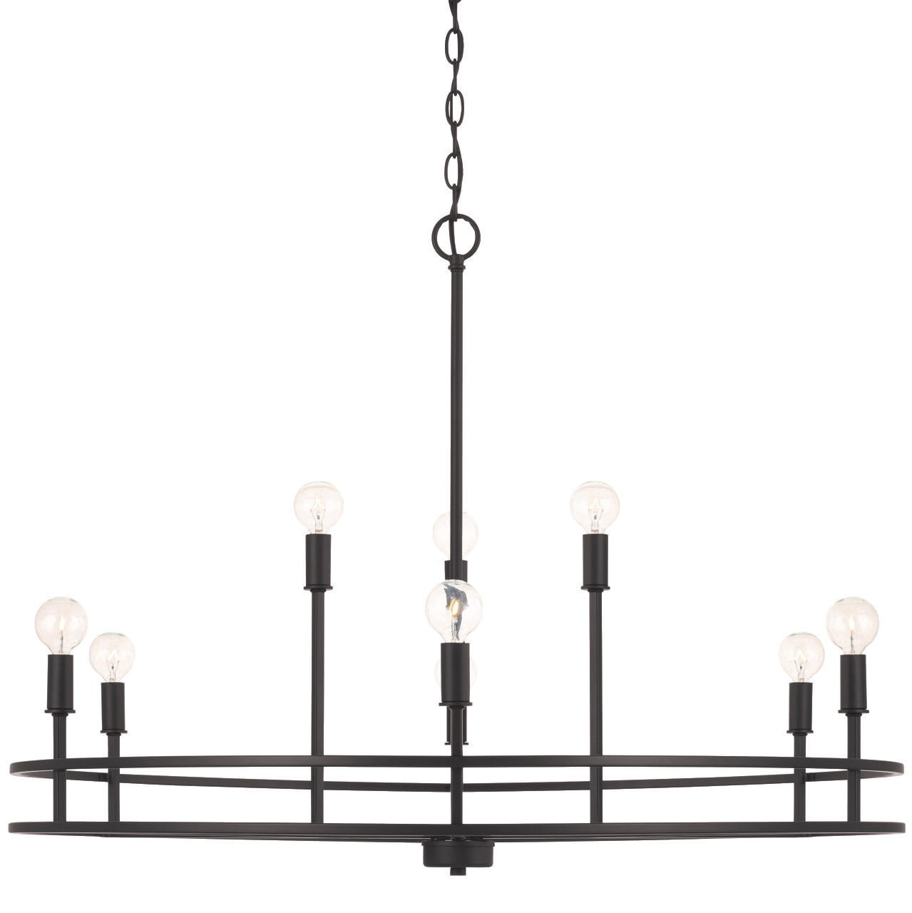 Capital Lighting 448791 Fuller 9 Light 35" Wide Ring Chandelier - Black